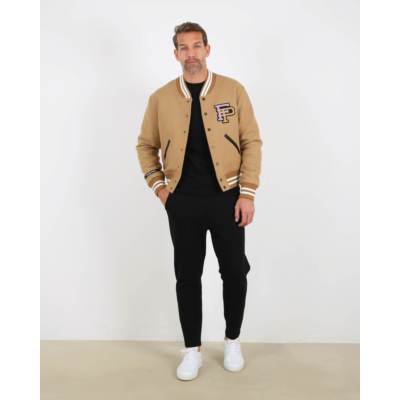 Filling Pieces  Varsity Jacket Camel