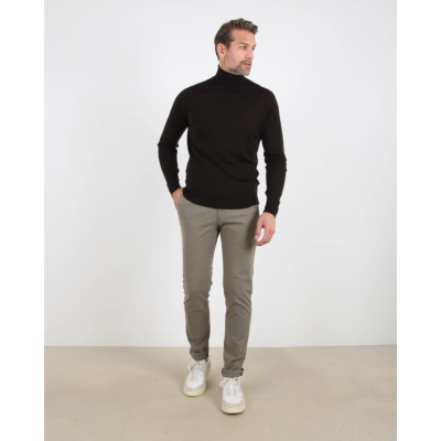 John Smedley Pullover Cherwell roll neck ls Dark Cacao