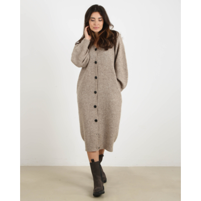 Malene Birger Gebreid Vest Cyrus Taupe