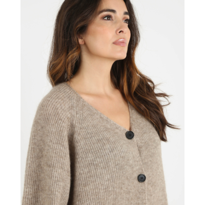 Malene Birger Gebreid Vest Cyrus Taupe
