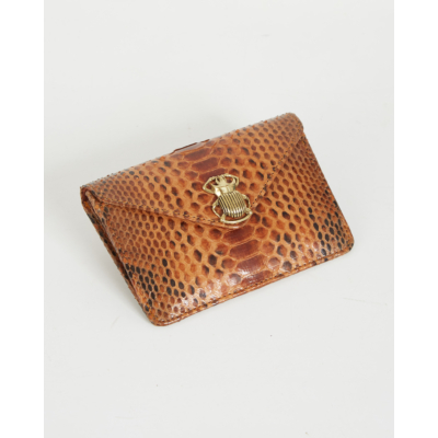 Claris Virot Python Card Holder Alex Moka