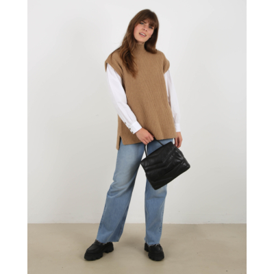 Ganni Rib Spencer Camel