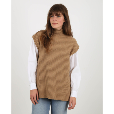 Ganni Rib Spencer Camel