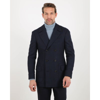 Orazio Luciano colbert double breasted blue check