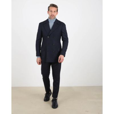 Orazio Luciano colbert double breasted blue check