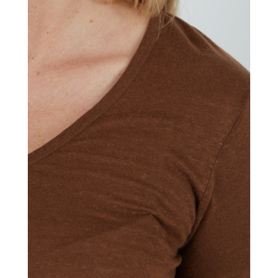 Closed Linnen T-shirt Brazil Nut