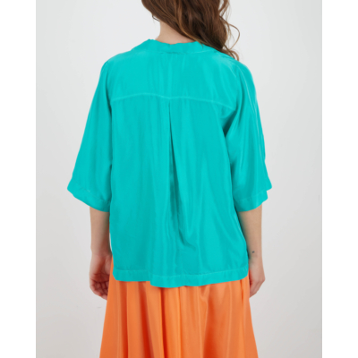 Forte Forte Shirt Silk Habotay Seafoam Green
