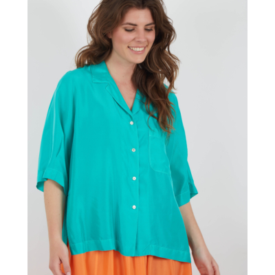 Forte Forte Shirt Silk Habotay Seafoam Green