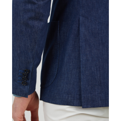 De Petrillo Denim Colbert Double Breasted