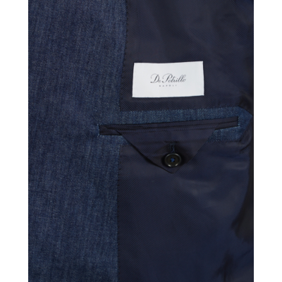 De Petrillo Denim Colbert Double Breasted