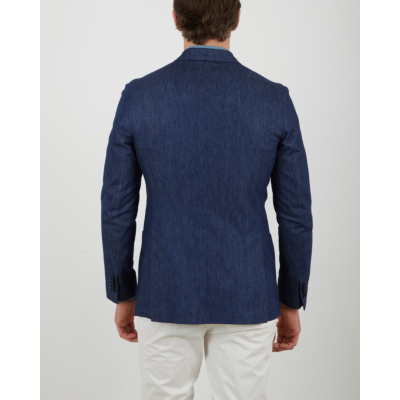 De Petrillo Denim Colbert Double Breasted