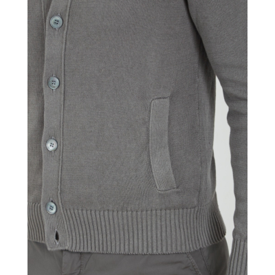 Zanone  Vest Linnen Katoen mix Grey