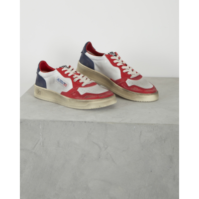 Autry Super Vintage Low Sneakers Red Blue