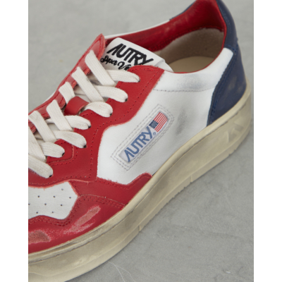 Autry Super Vintage Low Sneakers Red Blue
