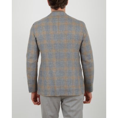 Orazio Luciano Colbert Single Breasted Grey Camel Check
