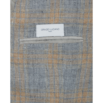 Orazio Luciano Colbert Single Breasted Grey Camel Check