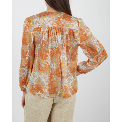 Vince Zijde Blouse Bloemenprint Dusk