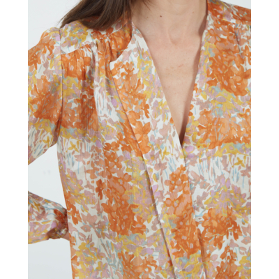 Vince Zijde Blouse Bloemenprint Dusk