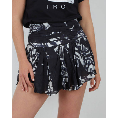 Iro Hernan Printed Skirt Black Navy