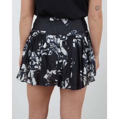 Iro Hernan Printed Skirt Black Navy