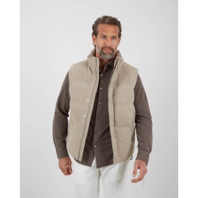 Alter Ego Bodywarmer Richard Goat Suede Taupe Grey