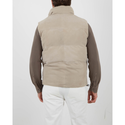 Alter Ego Bodywarmer Richard Goat Suede Taupe Grey