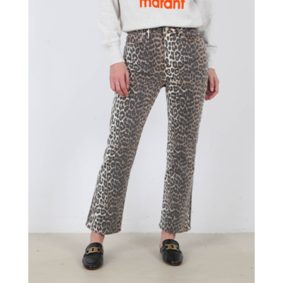 Ganni Jeans Print Denim Leopard