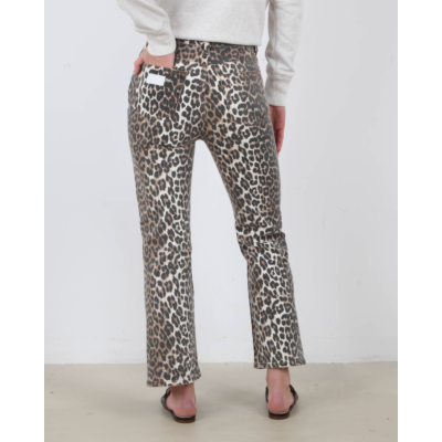 Ganni Jeans Print Denim Leopard