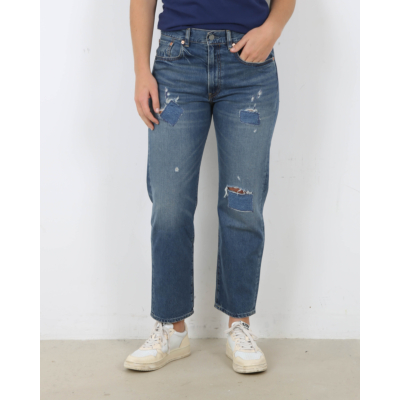 Denimist Lucy BF Jeans Burke Repair Patch Blue