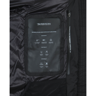 Krakatau  Winterjas lang zwart