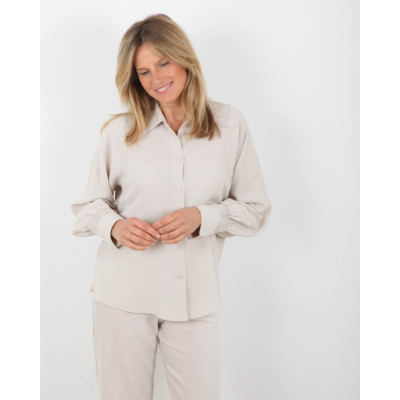 Luisa Cerano Silk Blend Blouse Ivory
