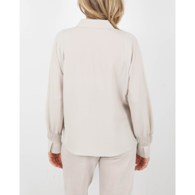 Luisa Cerano Silk Blend Blouse Ivory