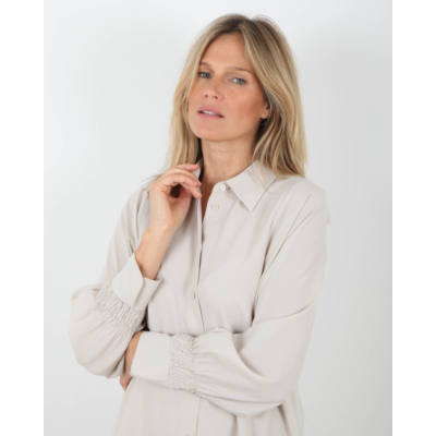 Luisa Cerano Silk Blend Blouse Ivory