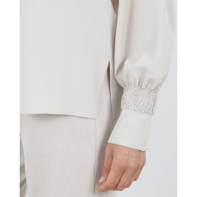 Luisa Cerano Silk Blend Blouse Ivory