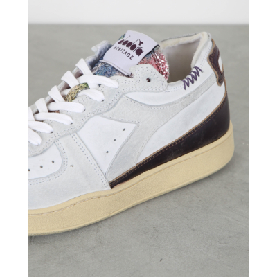 Diadora Heritage Mi Basket Row Cut Glitter Dirty