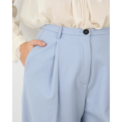 Forte Forte Pantalon horizone bleu