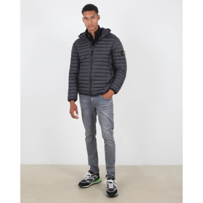 Loom Woven Chambers Down Jacket Charcoal