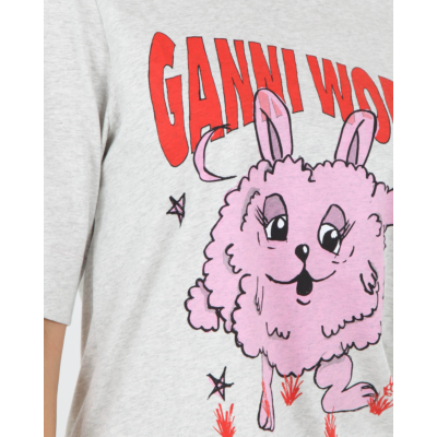 Ganni Bunny T-shirt Grey