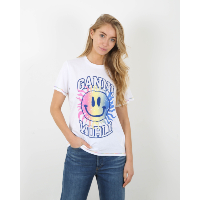 Ganni Smiley t-shirt wit