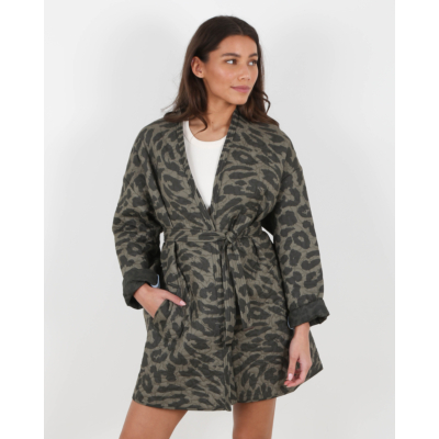Lala Berlin Oleho coat animal print green