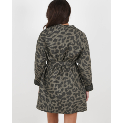 Lala Berlin Oleho coat animal print green