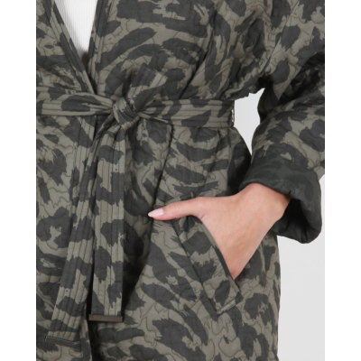 Lala Berlin Oleho coat animal print green
