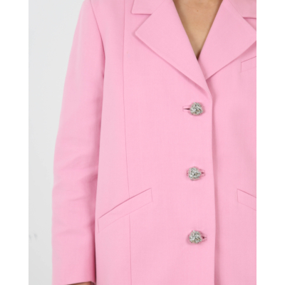 Ganni Oversized blazer roze