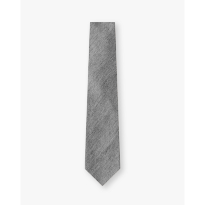 Viola Milano Solid Handrolled Tie Light Grey