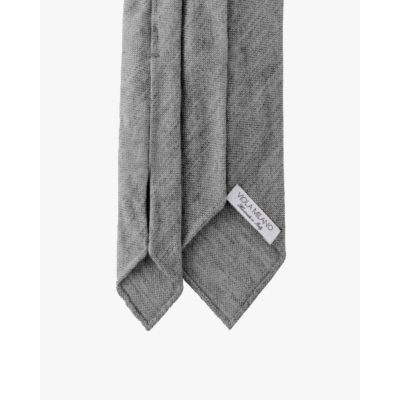 Viola Milano Solid Handrolled Tie Light Grey