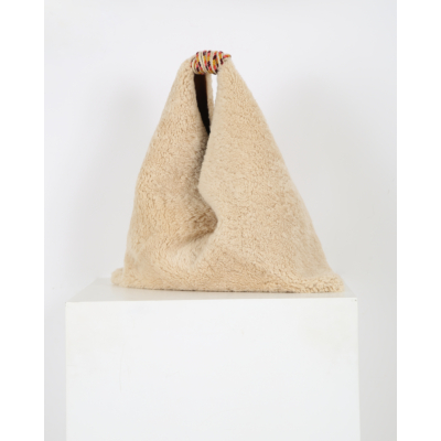 Guanabana Bolso Origami L White Brown Pink