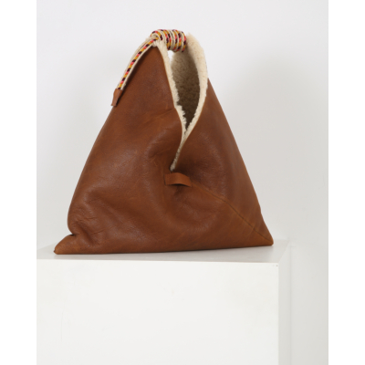 Guanabana Bolso Origami L White Brown Pink
