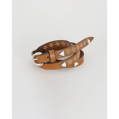Nanni Ceintuur Beige Zilver