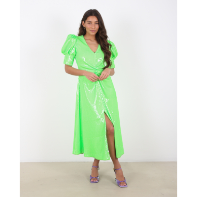 Rotate Sequins Maxi Dress Green Gecko