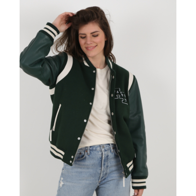 Alter Ego Lois Varsity Jacket Green
